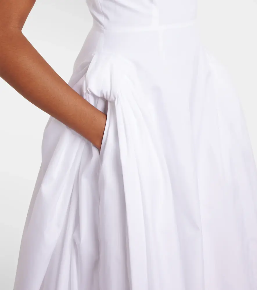 Simone Rocha Puff-sleeve cotton poplin midi dress | Thumbnail 2 Simone Rocha Puff-sleeve cotton poplin midi dress | Thumbnail 2