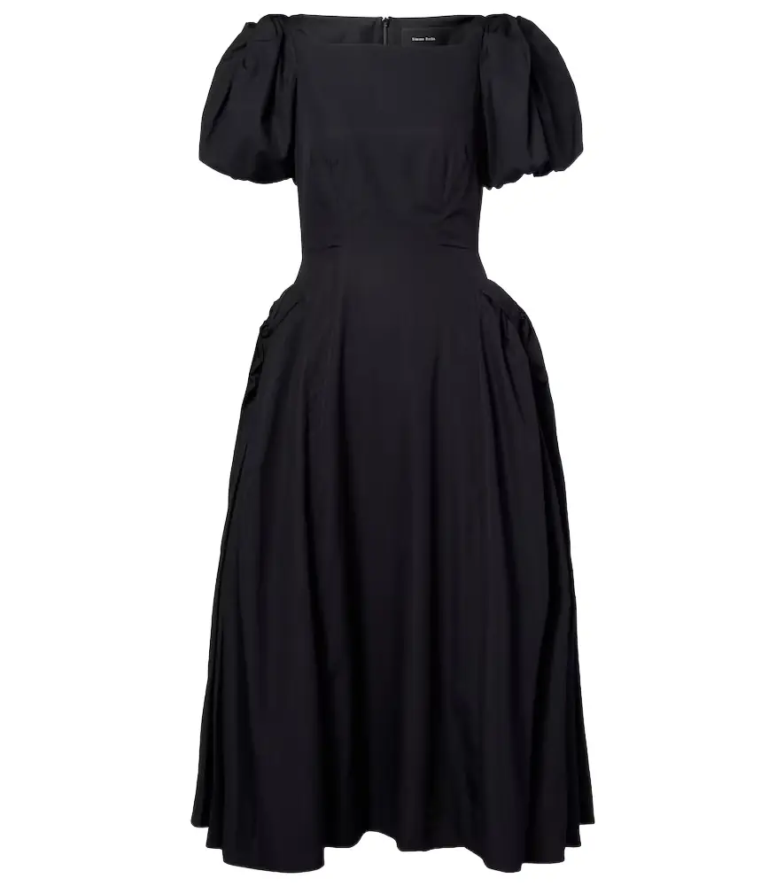 Simone Rocha Puff-sleeve cotton poplin midi dress