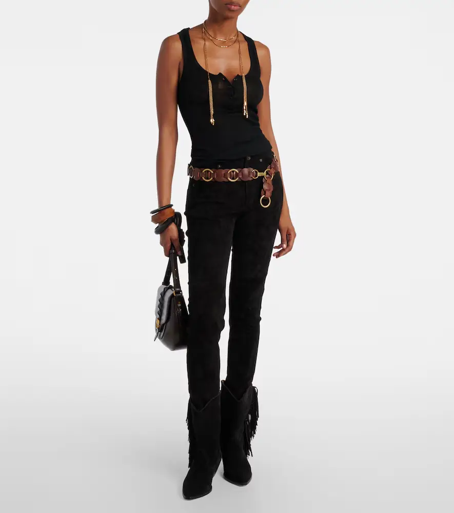 Isabel Marant Dorothea suede slim pants | Thumbnail 2 Isabel Marant Dorothea suede slim pants | Thumbnail 2