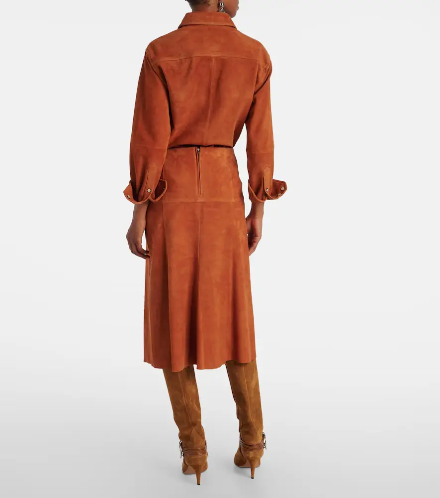 Isabel Marant Devy suede midi skirt | Thumbnail 3