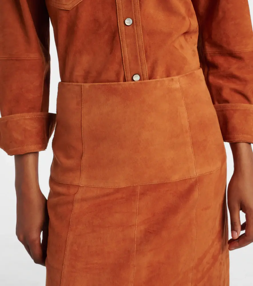 Isabel Marant Devy suede midi skirt | Thumbnail 4