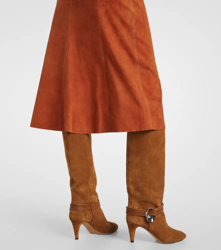 Isabel Marant Devy suede midi skirt | Thumbnail 5