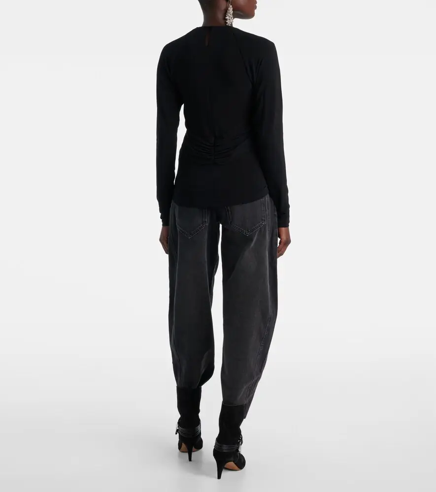 Isabel Marant Gaetane draped jersey top | Thumbnail 5 Isabel Marant Gaetane draped jersey top | Thumbnail 5