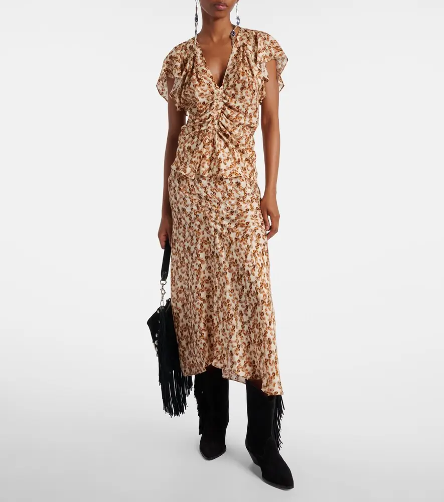 Isabel Marant Lisanne printed midi skirt | Thumbnail 5