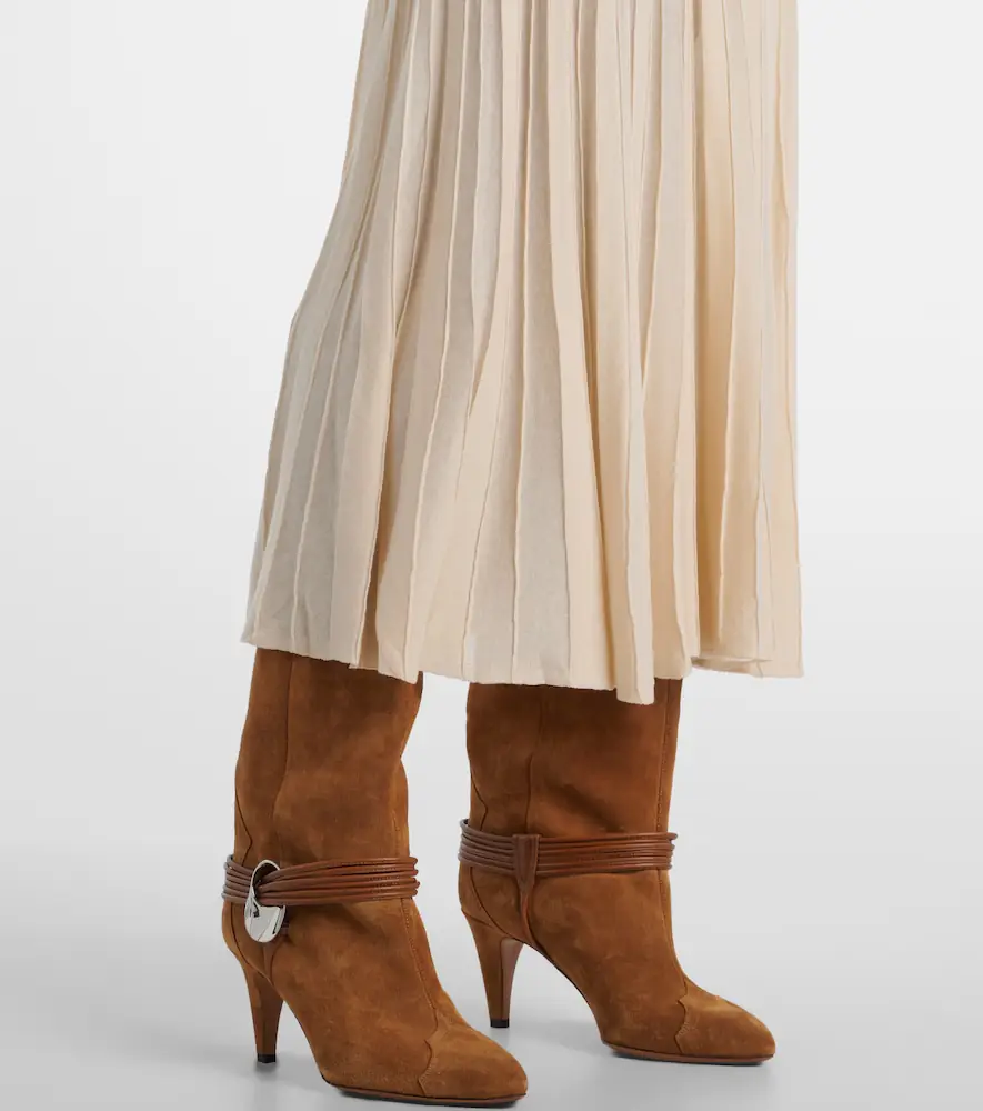 Isabel Marant Ezra pleated semi-sheer crêpe skirt | Thumbnail 3
