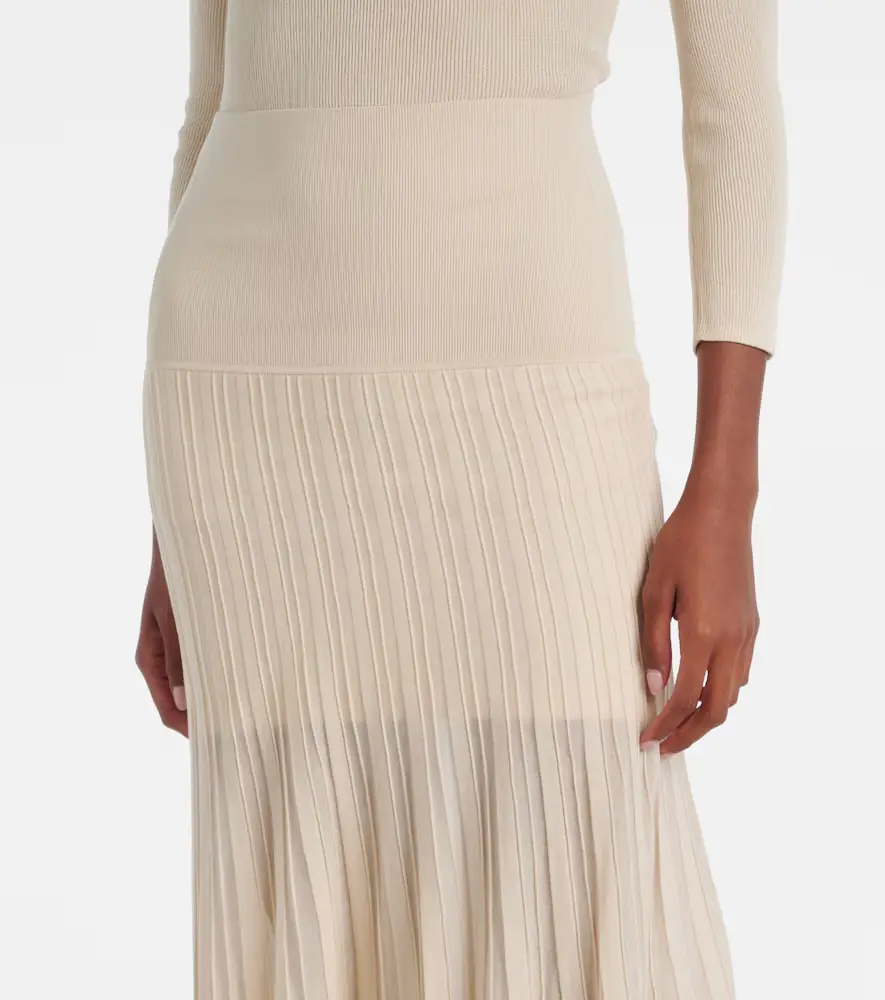 Isabel Marant Ezra pleated semi-sheer crêpe skirt | Thumbnail 4
