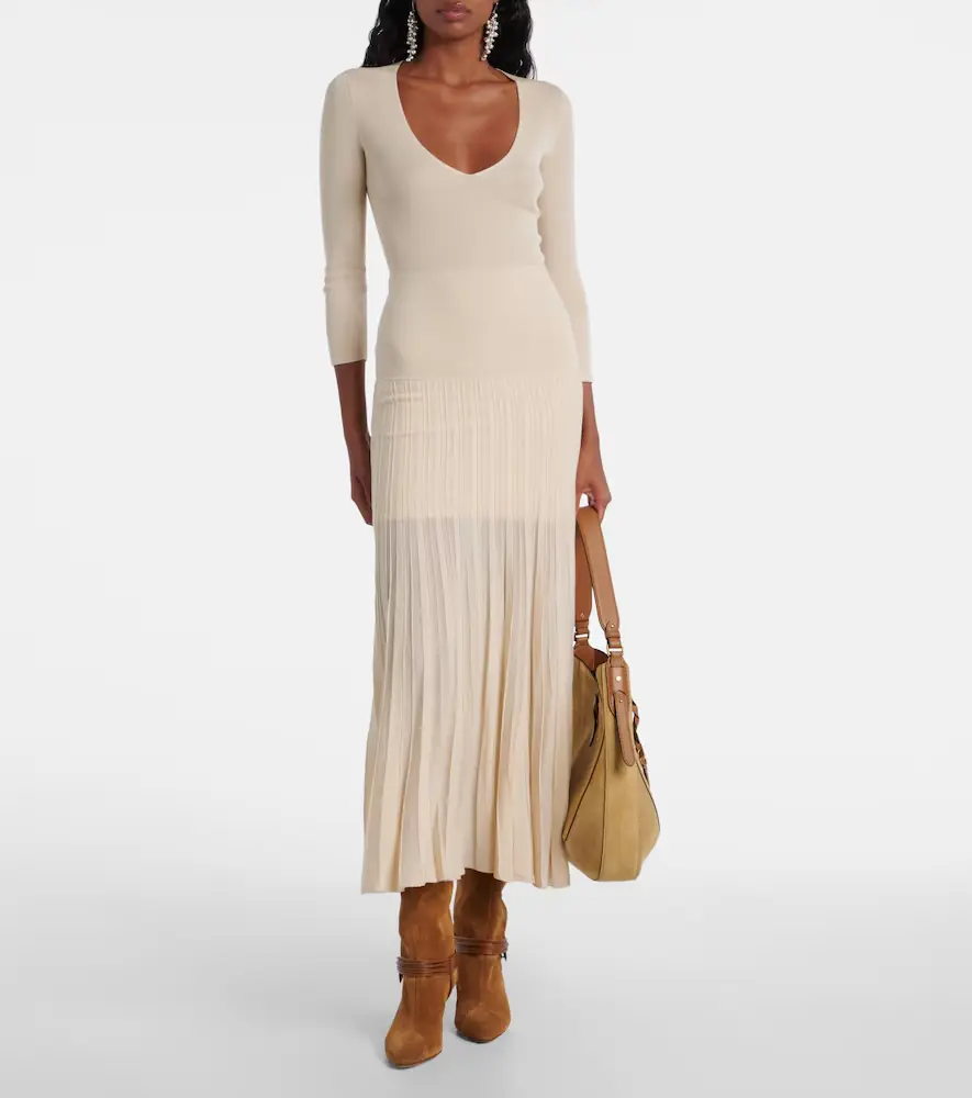 Isabel Marant Ezra pleated semi-sheer crêpe skirt | Thumbnail 5