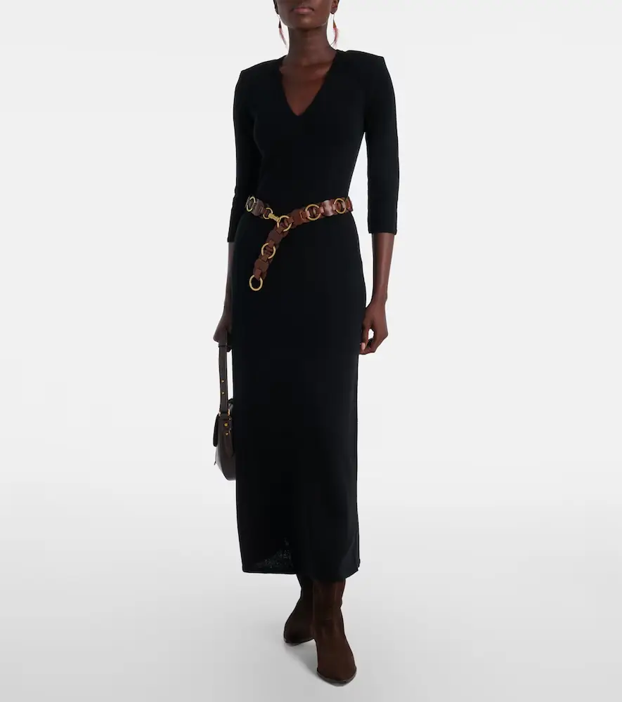 Isabel Marant Salina wool-blend maxi dress | Thumbnail 6