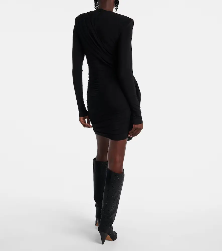 Isabel Marant Georgia draped gathered jersey minidress | Thumbnail 3