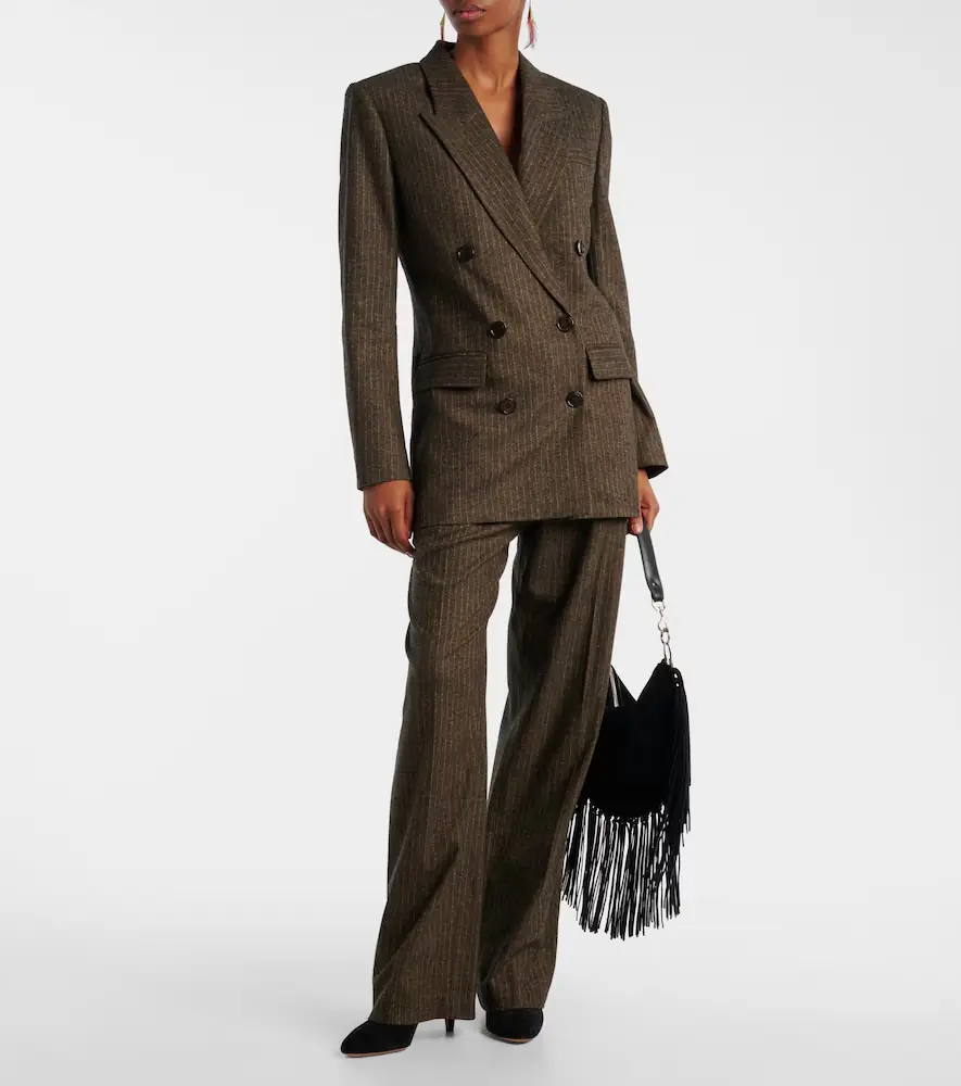 Isabel Marant Lisetta chalk stripe wide-leg suit pants | Thumbnail 2