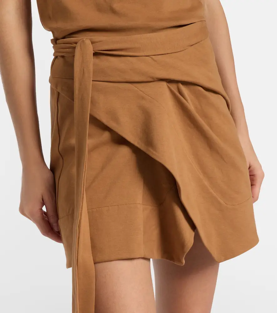 Isabel Marant Berenice asymmetric cotton wrap skirt | Thumbnail 4