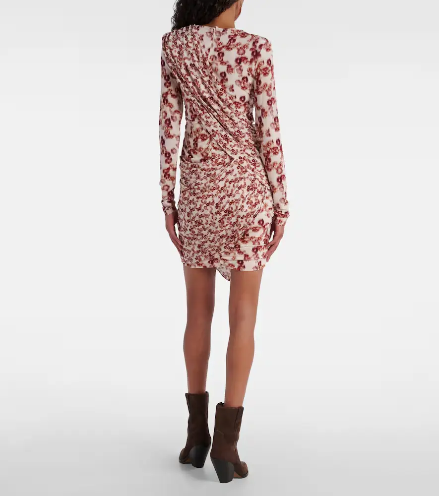 Isabel Marant Georgia draped printed minidress | Thumbnail 2