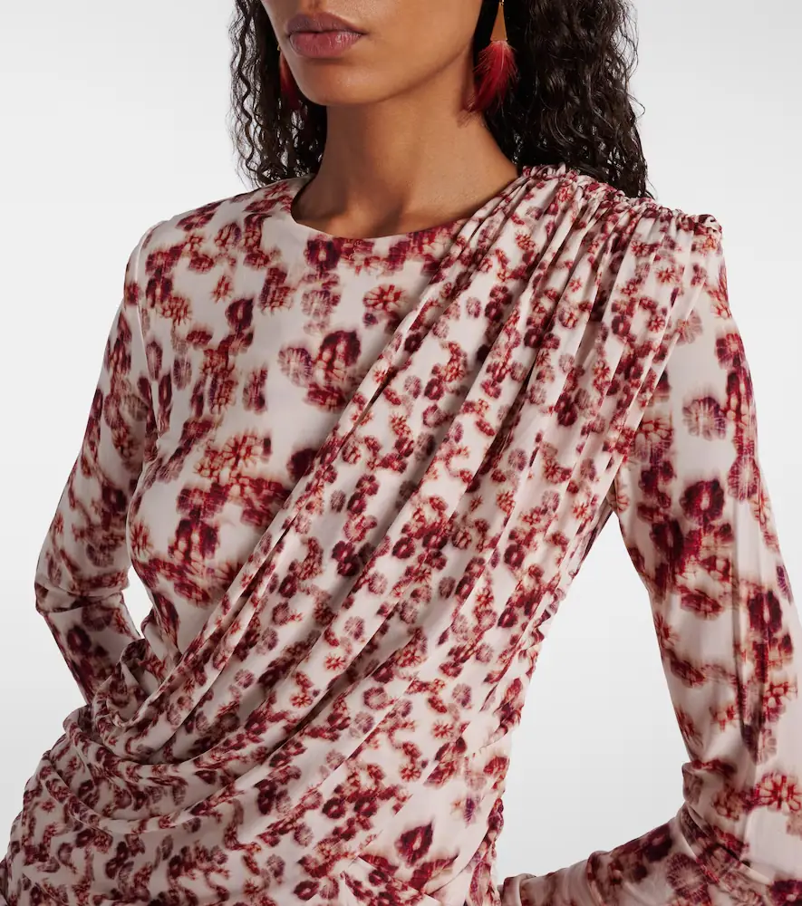 Isabel Marant Georgia draped printed minidress | Thumbnail 4