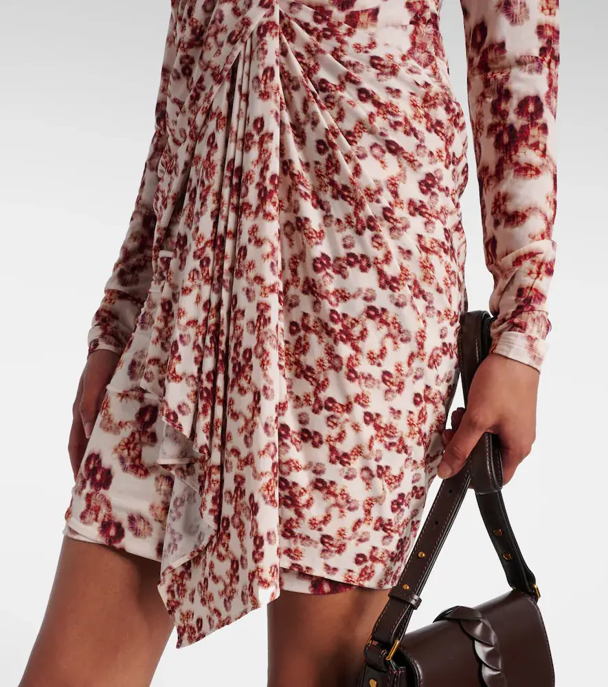 Isabel Marant Georgia draped printed minidress | Thumbnail 5