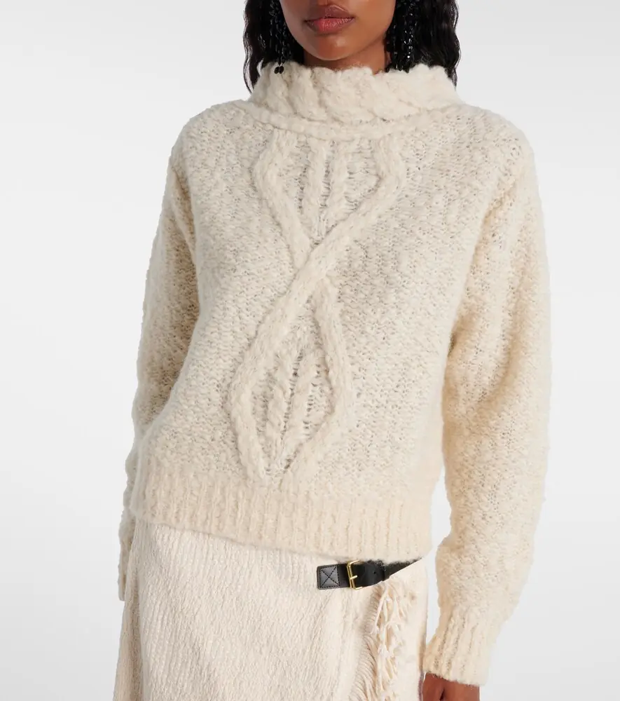 Isabel Marant Romane cable-knit turtleneck sweater | Thumbnail 4