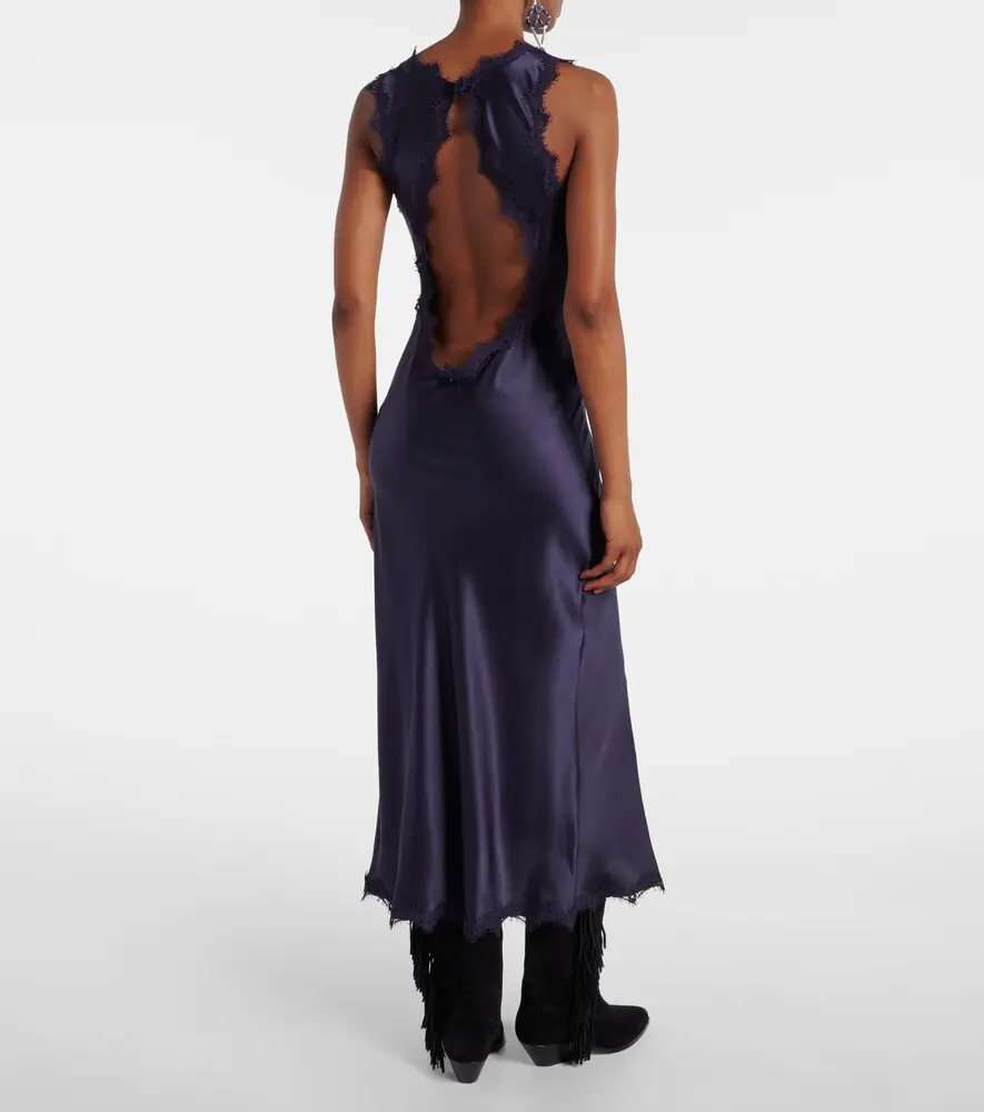 Isabel Marant Jadelia silk-blend satin midi dress | Thumbnail 3 Isabel Marant Jadelia silk-blend satin midi dress | Thumbnail 3