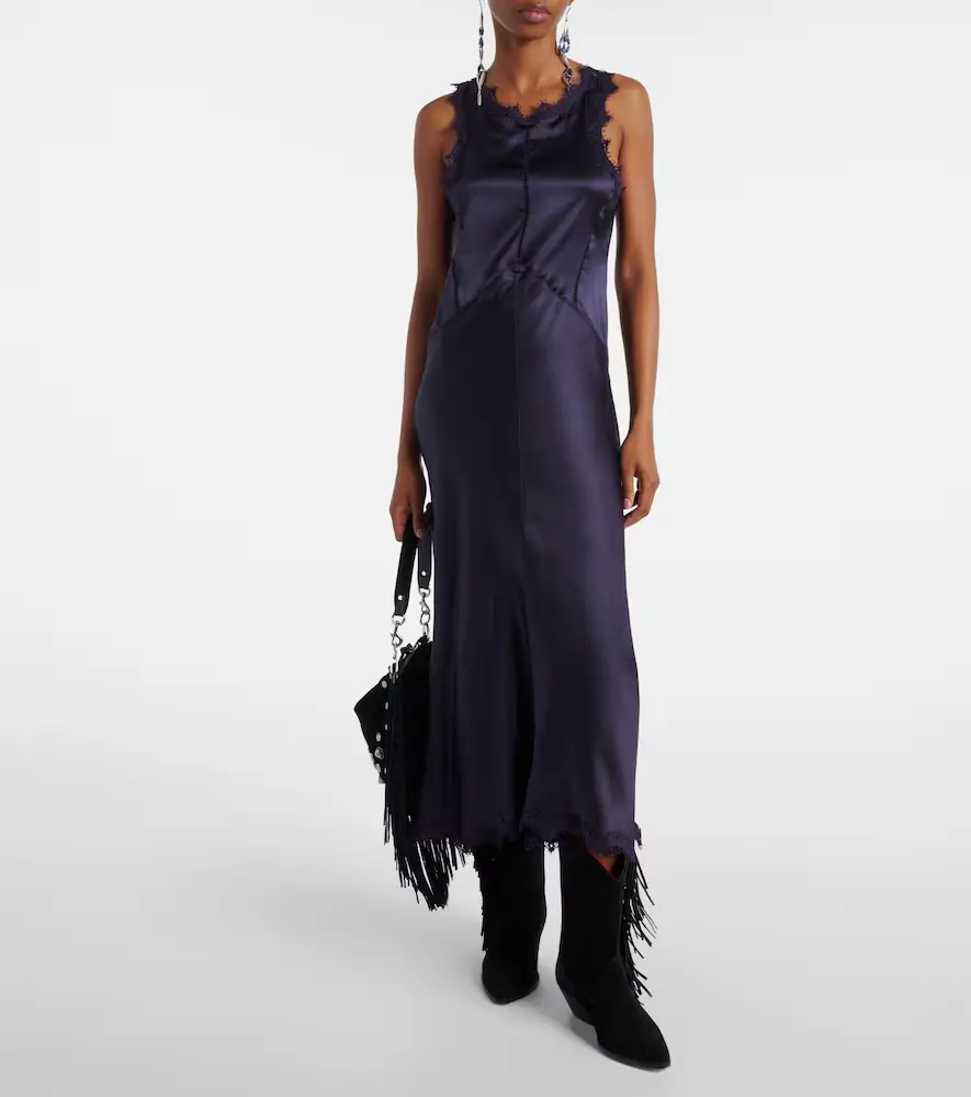 Isabel Marant Jadelia silk-blend satin midi dress | Thumbnail 5 Isabel Marant Jadelia silk-blend satin midi dress | Thumbnail 5
