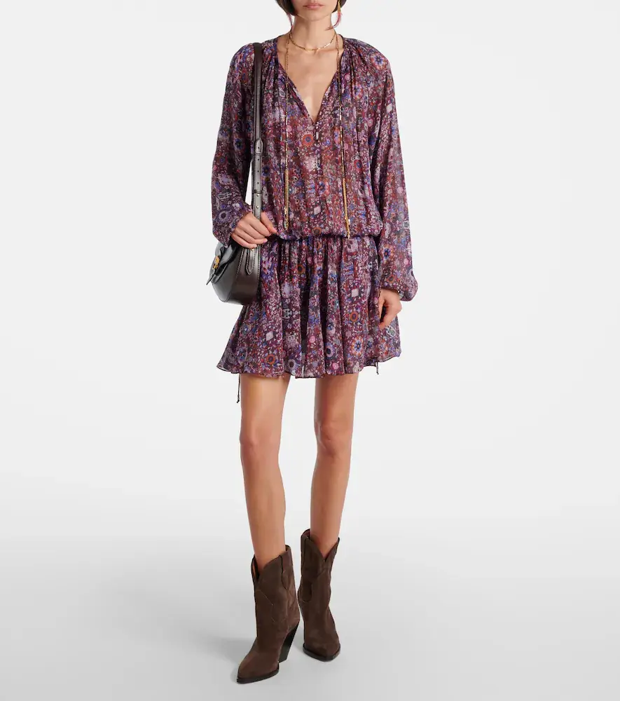 Marant Étoile Bess floral shirred minidress | Thumbnail 2