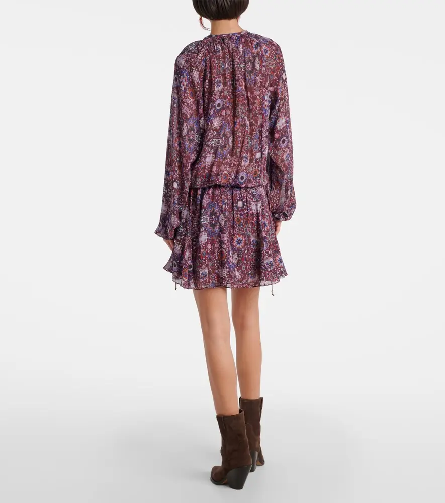 Marant Étoile Bess floral shirred minidress | Thumbnail 4