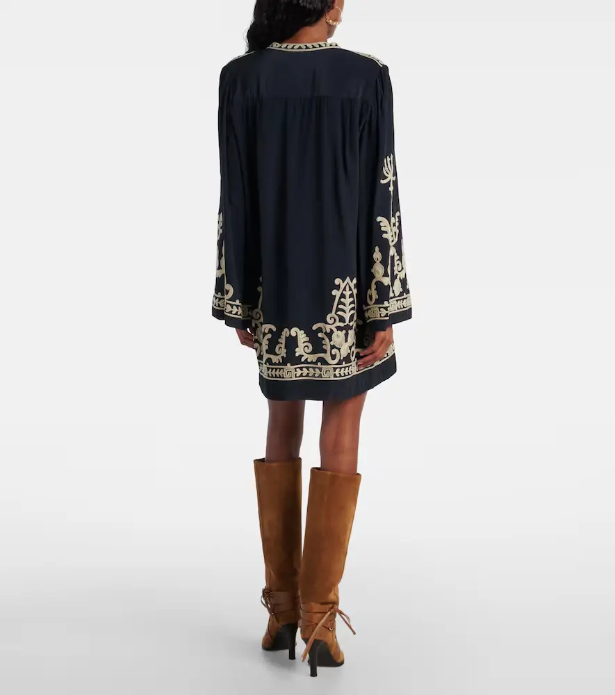 Marant Étoile Fadeli embroidered crêpe tunic | Thumbnail 3