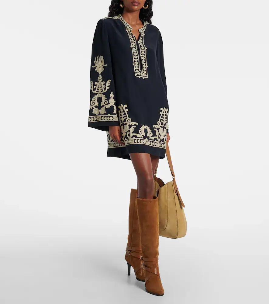 Marant Étoile Fadeli embroidered crêpe tunic | Thumbnail 5