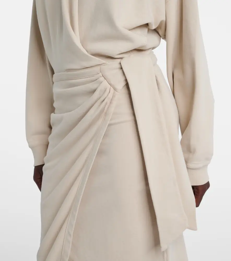 Marant Étoile Draped cotton jersey sweatshirt dress | Thumbnail 3 Marant Étoile Draped cotton jersey sweatshirt dress | Thumbnail 3