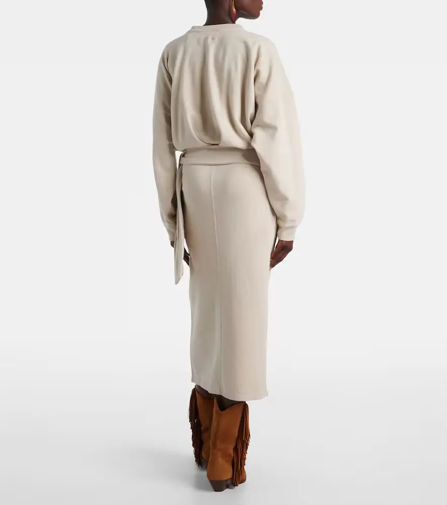 Marant Étoile Draped cotton jersey sweatshirt dress | Thumbnail 6 Marant Étoile Draped cotton jersey sweatshirt dress | Thumbnail 6