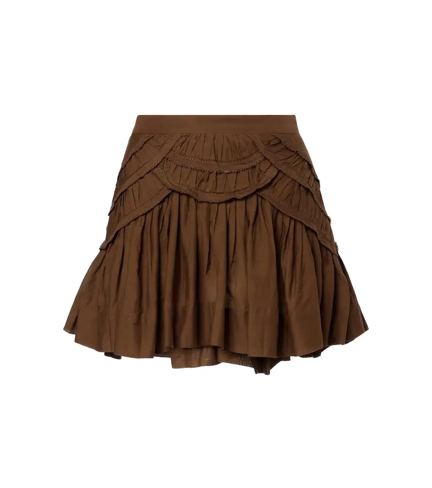 Marant Étoile Ceola frilled cotton-blend miniskirt