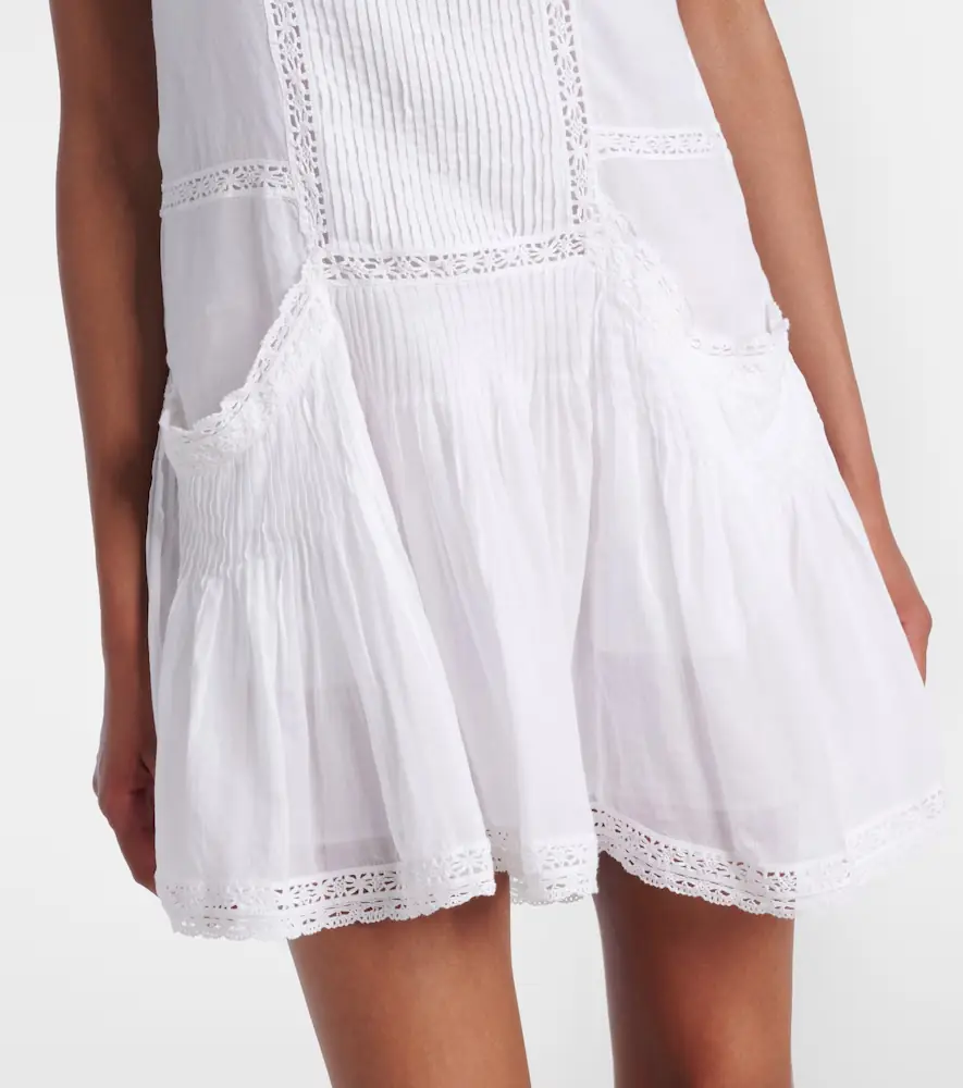 Marant Étoile Geraldin lace-trimmed cotton minidress | Thumbnail 4