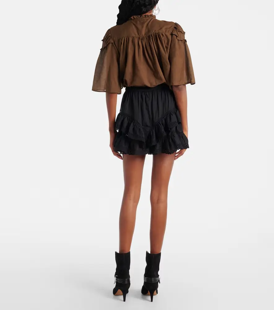 Marant Étoile Geana ruffled cotton shorts | Thumbnail 4