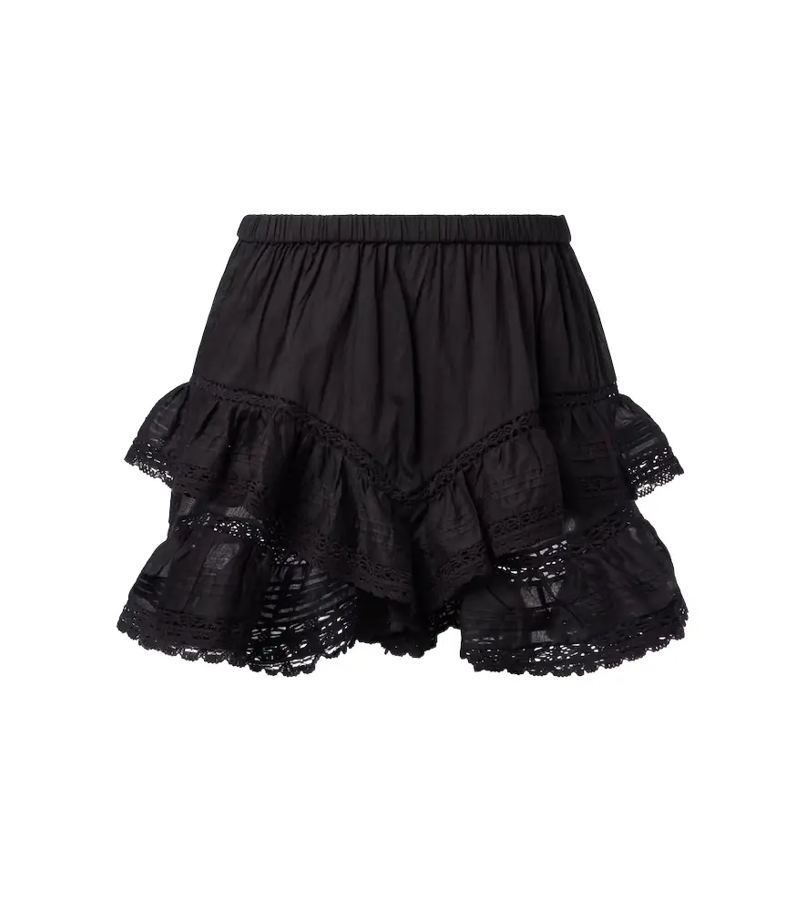 Marant Étoile Geana ruffled cotton shorts