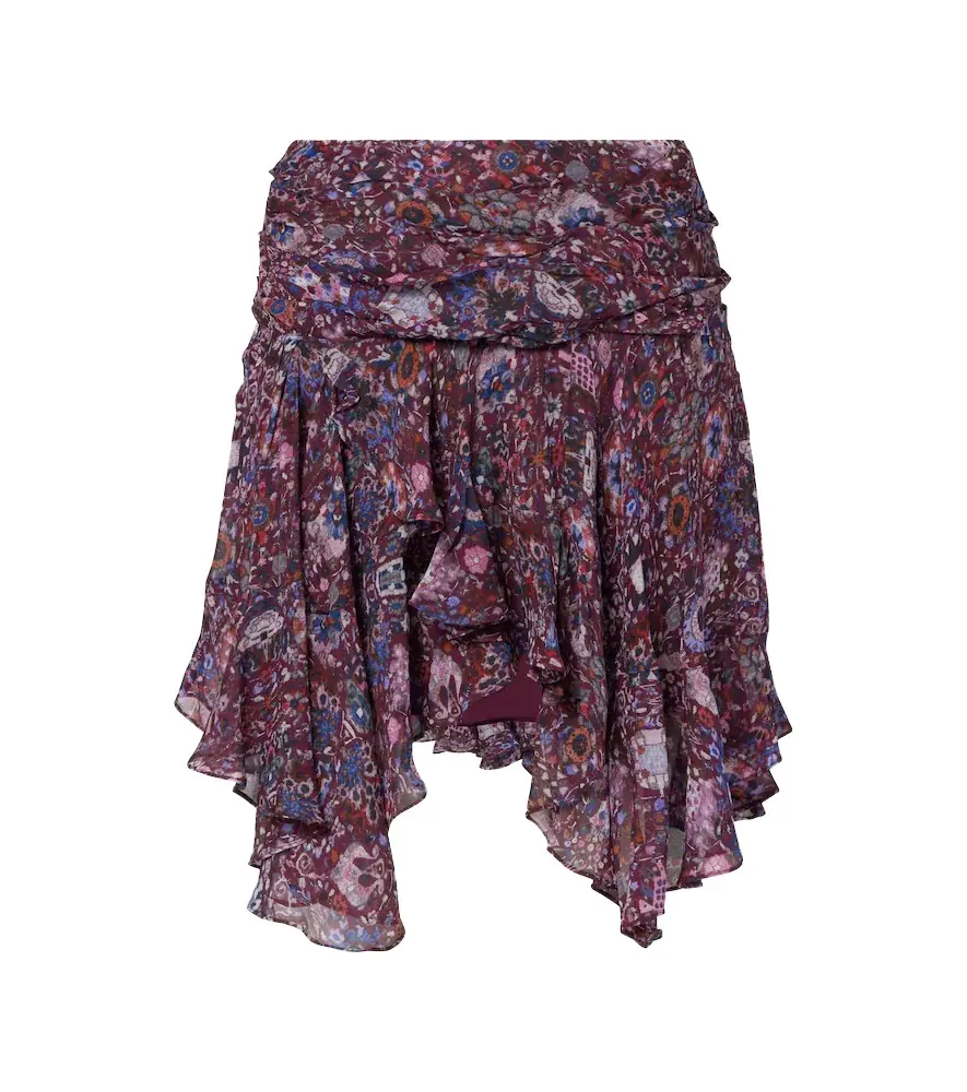 Marant Étoile Berencia floral ruffled miniskirt
