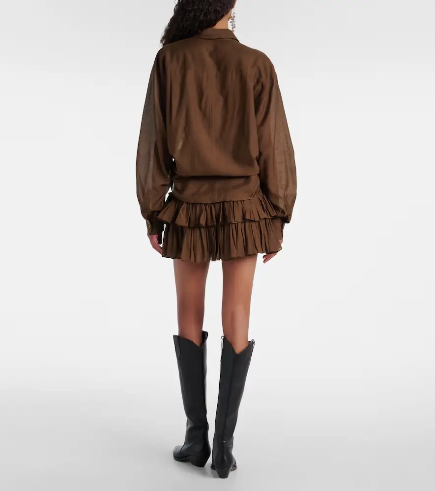 Marant Étoile Nath cropped cotton-blend shirt | Thumbnail 5