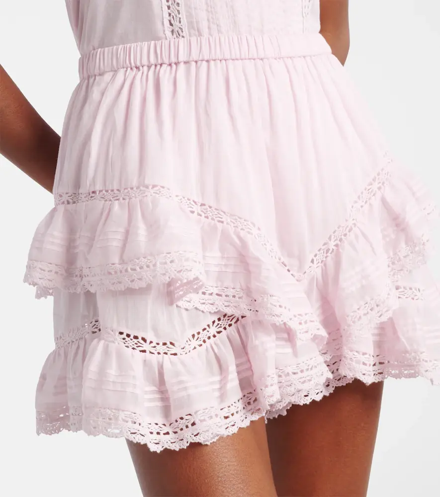 Marant Étoile Geana lace-trimmed cotton shorts | Thumbnail 3