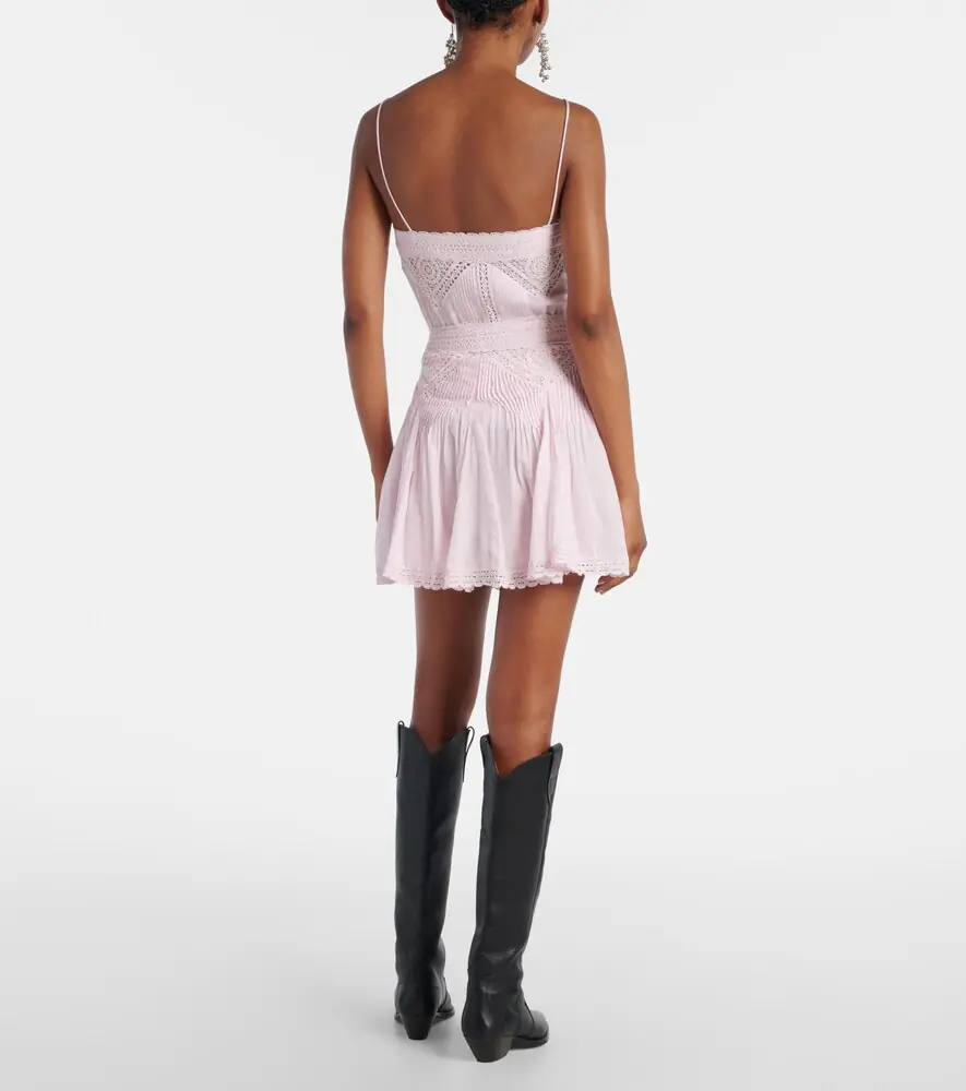 Marant Étoile Lace-trimmed cotton miniskirt | Thumbnail 4