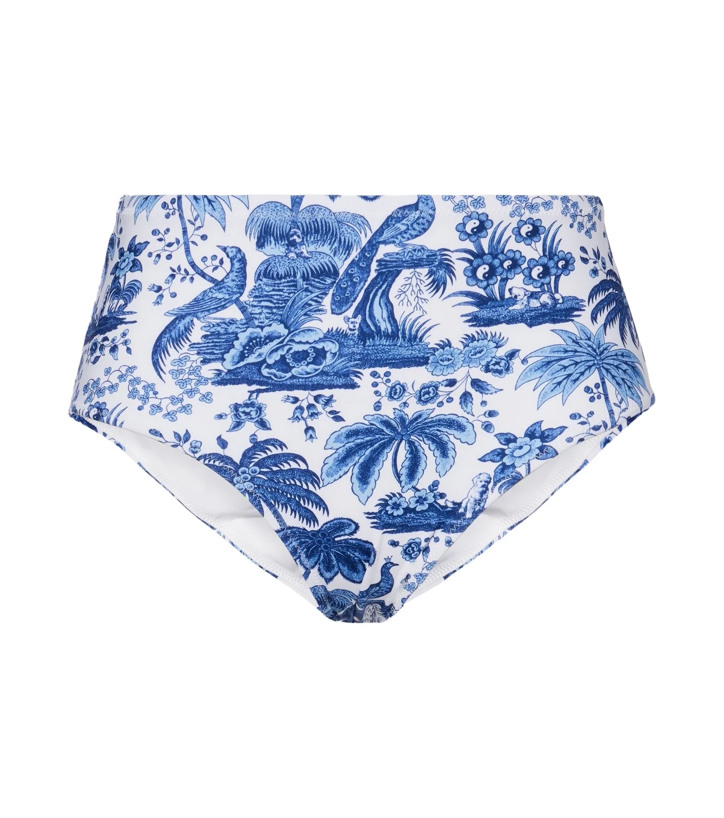 Staud Devon printed high-rise bikini bottoms