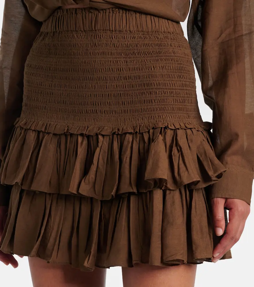 Marant Étoile Naomi smocked cotton-blend miniskirt | Thumbnail 3