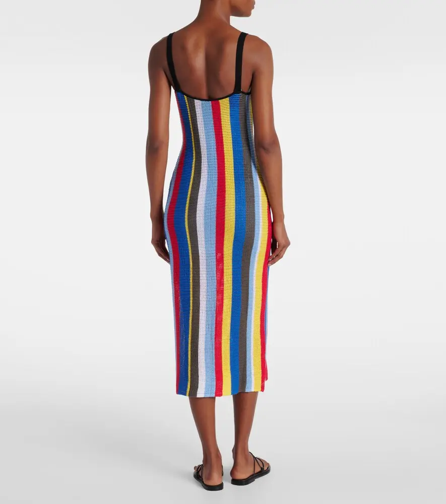 Staud Jessica striped crochet midi dress | Thumbnail 3 Staud Jessica striped crochet midi dress | Thumbnail 3