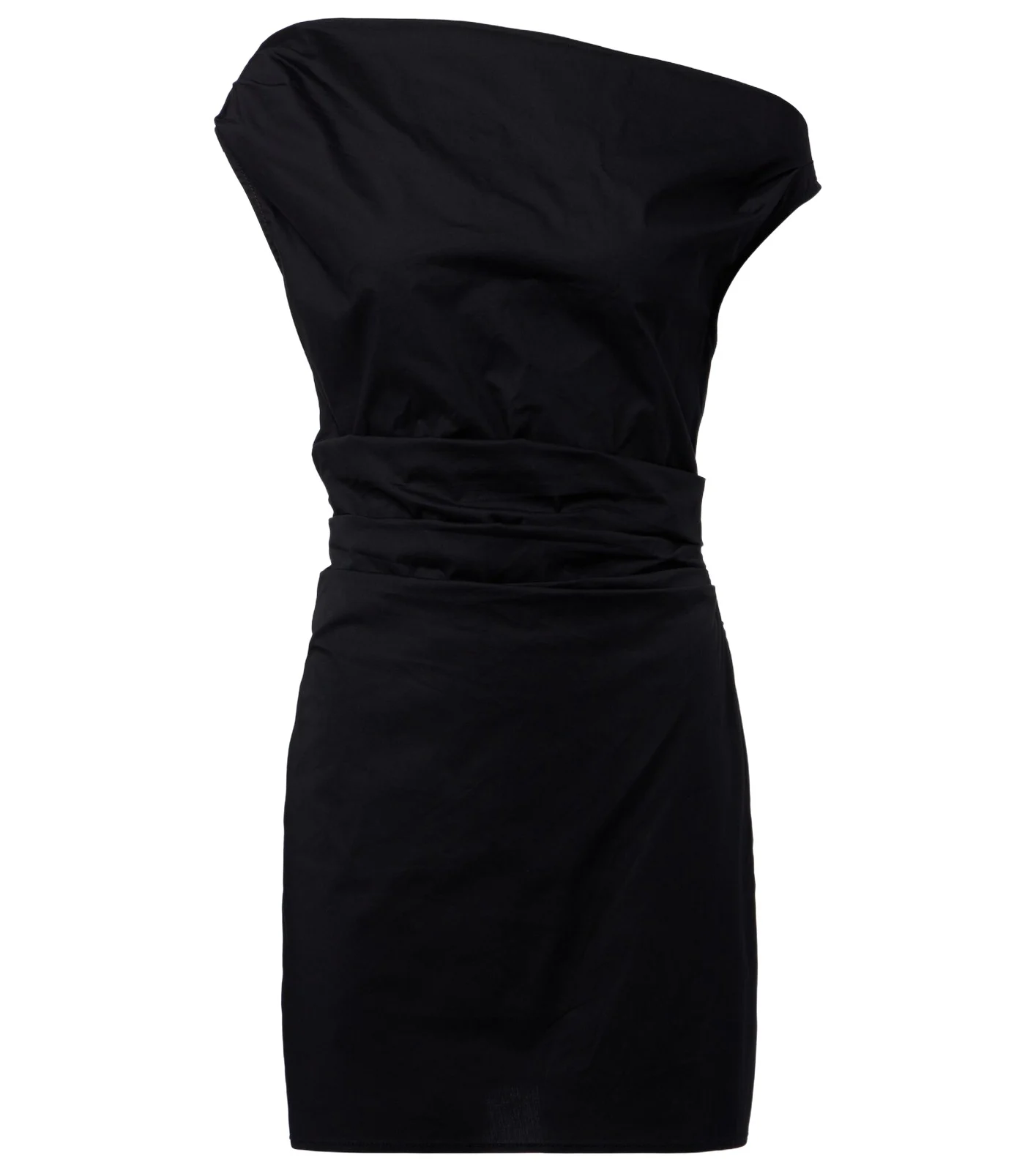 Staud Phare ruched cotton poplin minidress