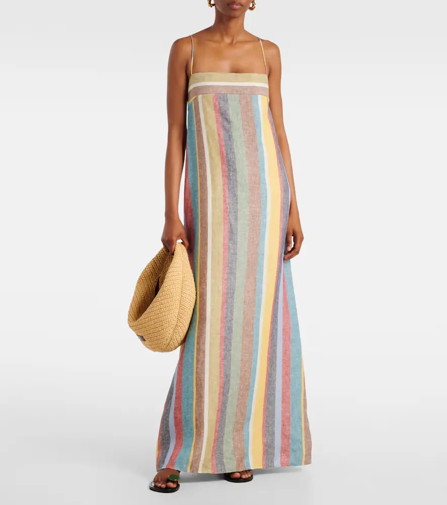 Staud Laura striped linen maxi dress | Thumbnail 2