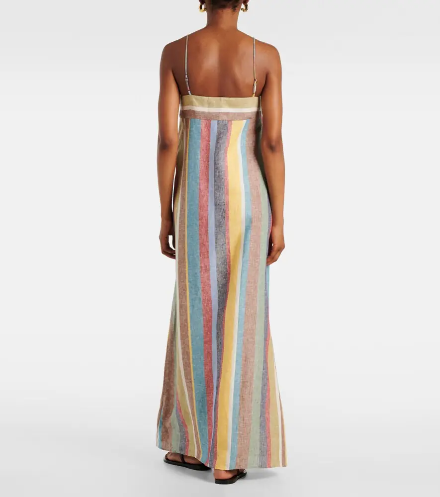 Staud Laura striped linen maxi dress | Thumbnail 3