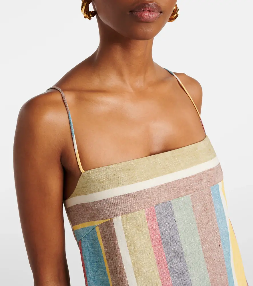 Staud Laura striped linen maxi dress | Thumbnail 5