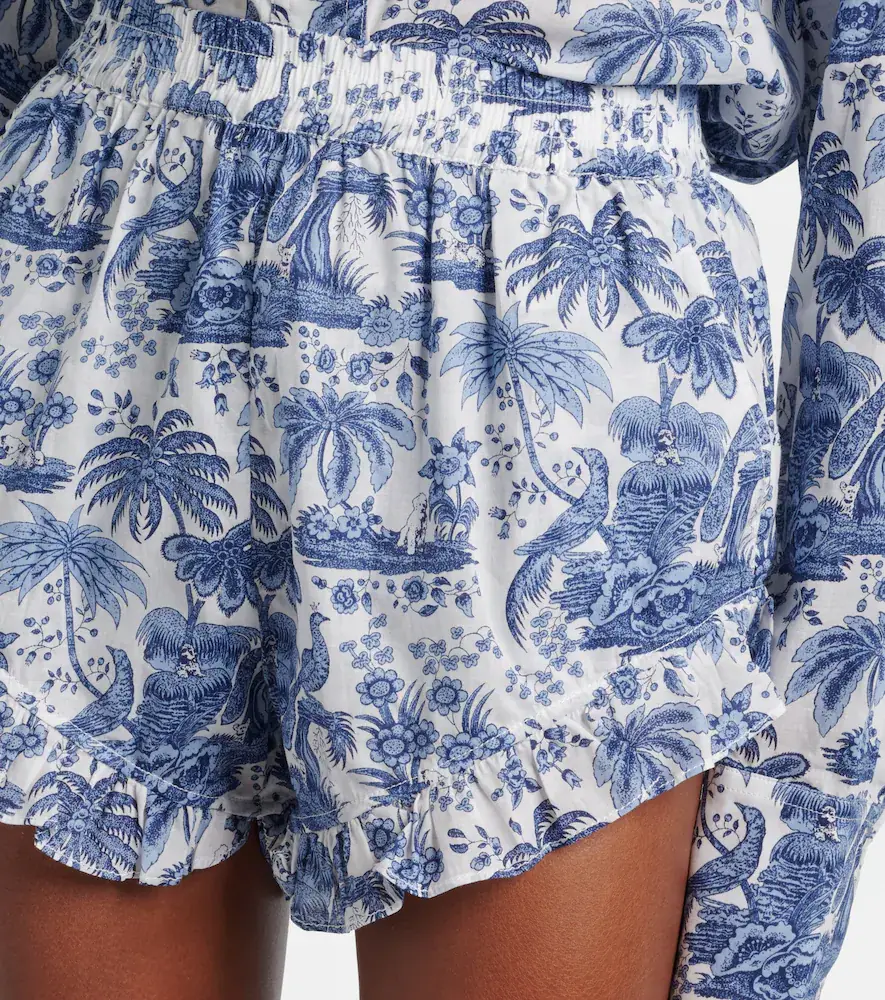 Staud Boyana printed cotton toile shorts | Thumbnail 4