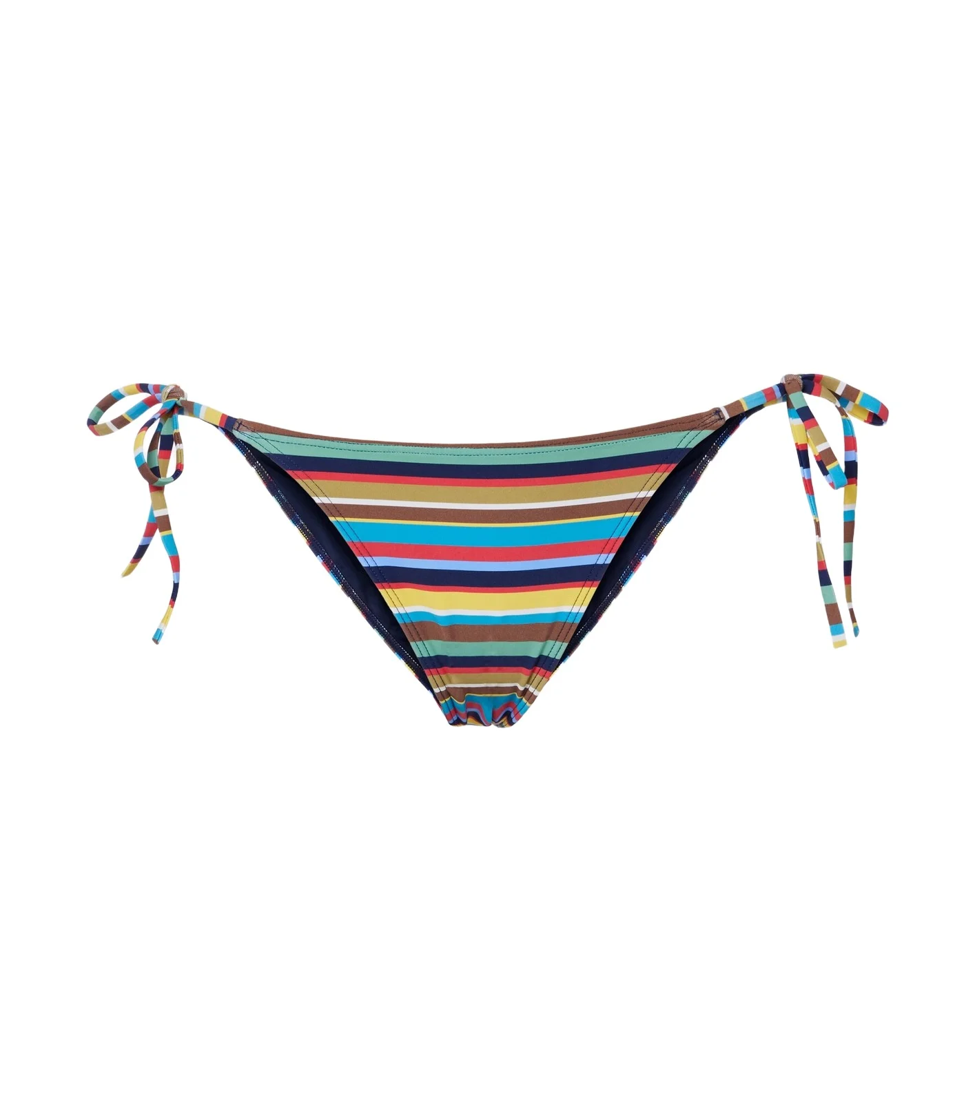 Staud Sisley striped low-rise bikini bottoms