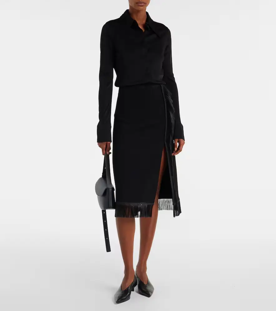 Jil Sander Fringed midi skirt | Thumbnail 4 Jil Sander Fringed midi skirt | Thumbnail 4