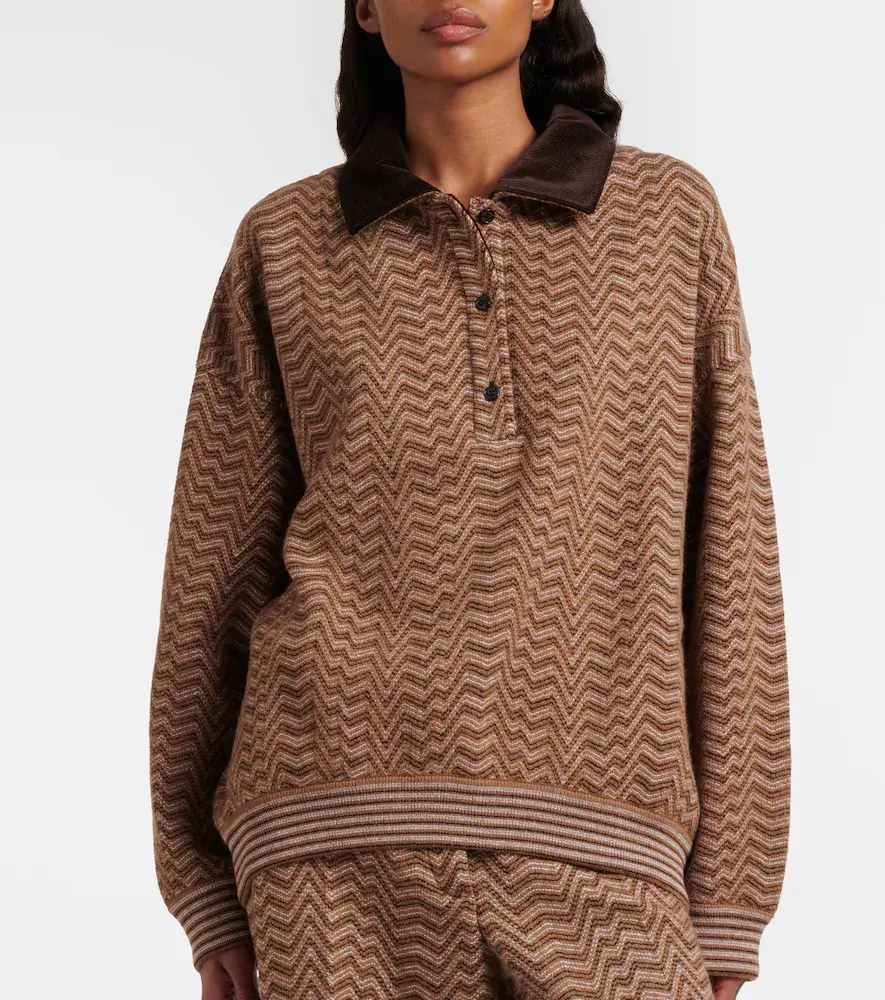 Missoni Zigzag wool and cotton polo sweater | Thumbnail 2 Missoni Zigzag wool and cotton polo sweater | Thumbnail 2