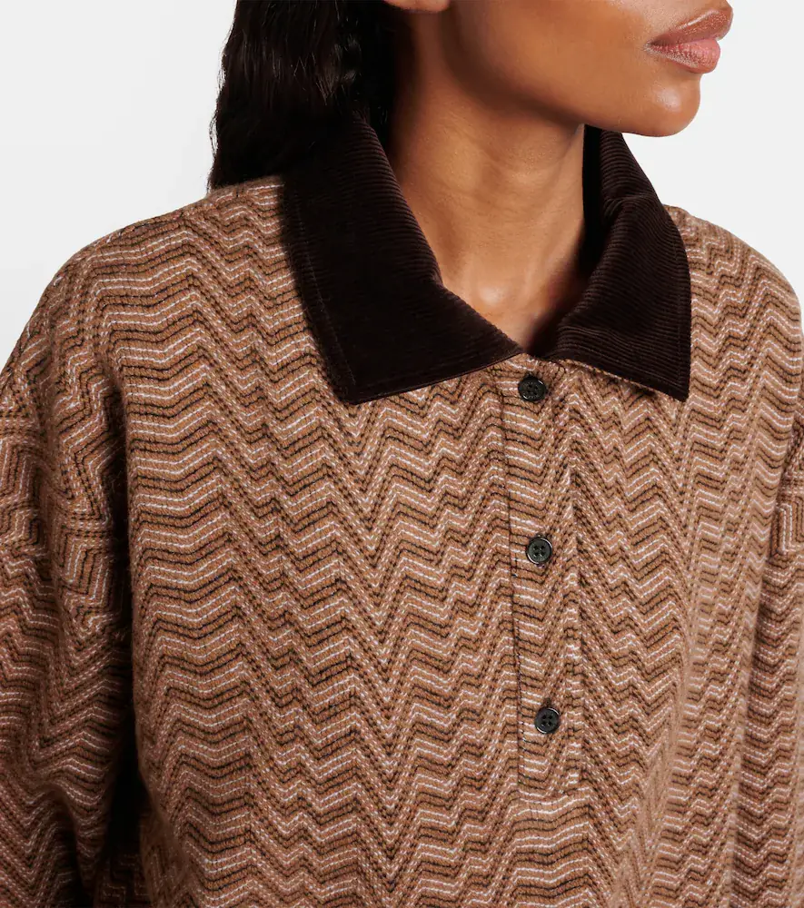 Missoni Zigzag wool and cotton polo sweater | Thumbnail 3 Missoni Zigzag wool and cotton polo sweater | Thumbnail 3