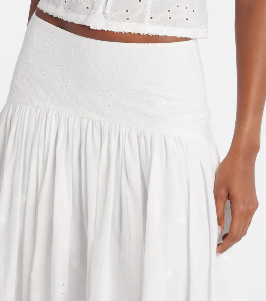 Staud Procida pleated cotton maxi skirt | Thumbnail 3 Staud Procida pleated cotton maxi skirt | Thumbnail 3