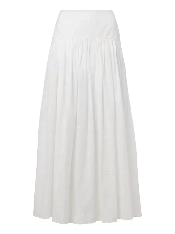 Procida pleated cotton maxi skirt Procida pleated cotton maxi skirt