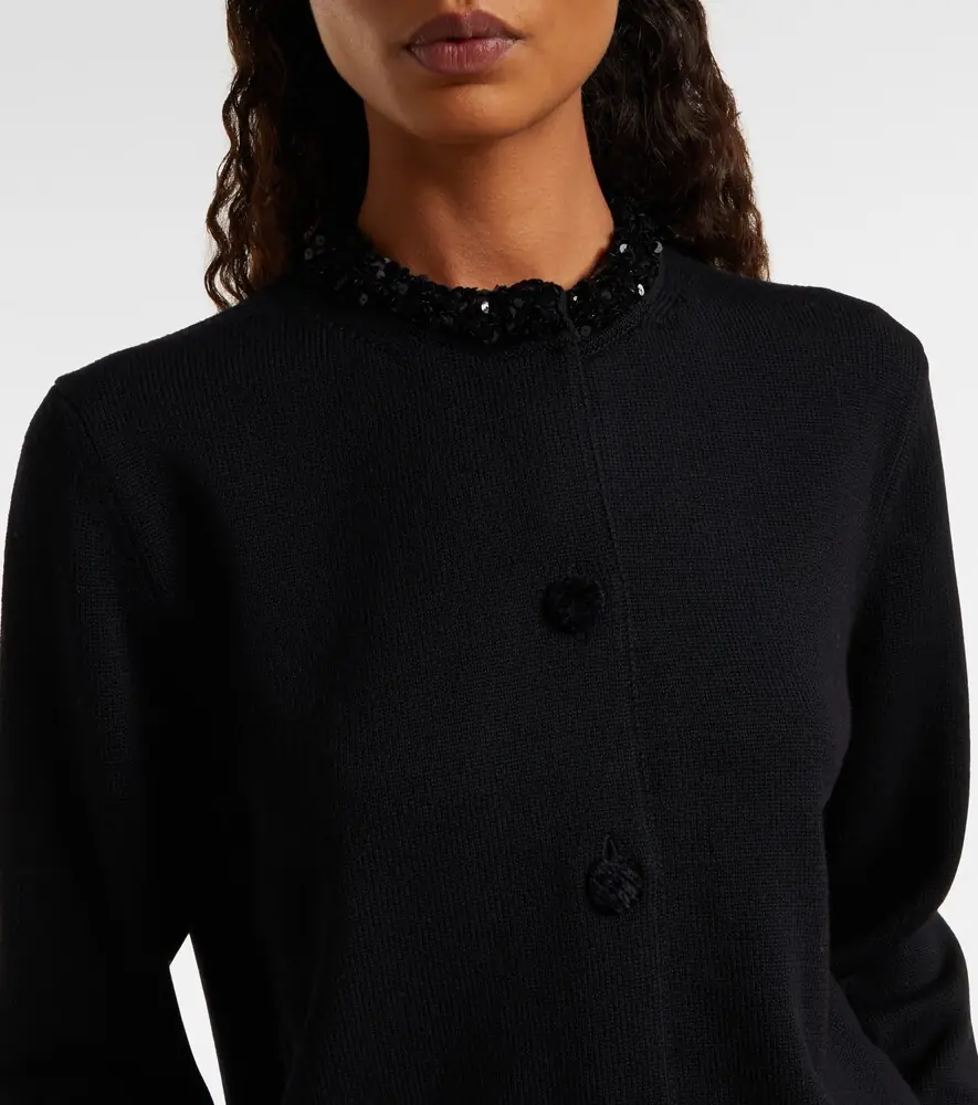 Jil Sander Sequined virgin wool cardigan | Thumbnail 6 Jil Sander Sequined virgin wool cardigan | Thumbnail 6
